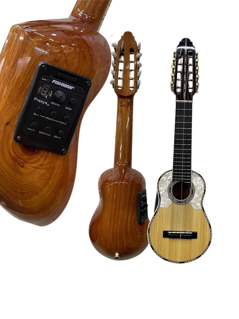 Three Hole String Instruments Semi-professional Charango by Roly Claros, One-piece Quina Quina ...