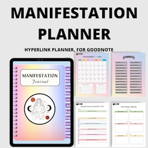 Manifestation Planner 2025 | Printable Vision Board | Mental Health Journal| Self-Care Workbook| Dream Manifestation| Digital Journal