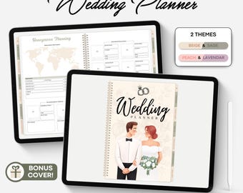Wedding Digital Planner – All-in-One Wedding Planning Template (Instant Download)