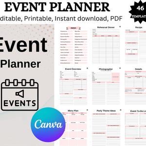 Editable Event Planner | Contract & Proposal Template | Event Management Proposal | Event Planning Service | Event Planning Canva Template
