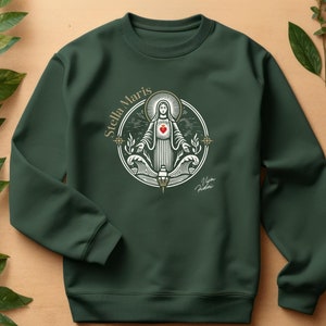 Stella Maris Crewneck Sweatshirt | Marian Sweater | Mary Star of the Sea | Catholic Sweatshirt | Gifts for Catholic Moms | Catholic Apparel