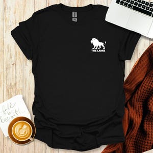The Lion and the lamb Unisex Crewneck T-shirt | Christian T-Shirt | Jesus Shirt | Christian Gift