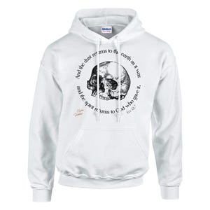 Memento Mori Skull Hoodie | Catholic Gothic Christian Apparel image 7