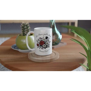 Ave Maria White 15oz Ceramic Mug | Catholic Mug | Catholic Coffee Cup | Mary Coffee Cup | Religious Mug | Christian Mug