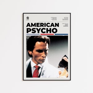American Psycho, Movie Poster, Minimalist Poster, Vintage Poster, Retro Poster, Printable Art, Digital Print, Wall Art, Home Decor, Gift
