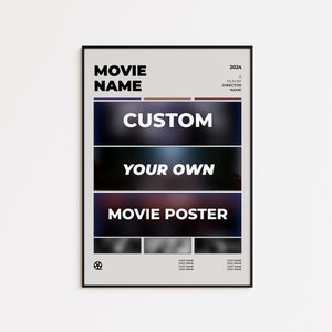 Custom Movie Poster, Custom Poster Print, Personalized Movie Poster, Customize Movie Poster, Personalized Movie Print, Wall Art, Home Decor