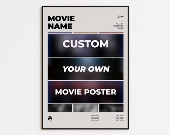 Póster de película personalizado, impresión de póster personalizada, póster de película personalizado, póster de película personalizado, impresión de película personalizada, arte de pared, decoración del hogar