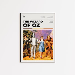 The Wizard of Oz, Movie Poster, Minimalist Poster, Vintage Poster, Retro Poster, Printable Art, Digital Print, Wall Art, Home Decor, Gift