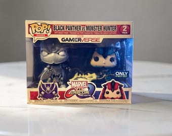 Funko Pop!#Black Panther (White) vs. Monster Hunter (Blue) (2-Pack)