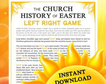 Die Kirchengeschichte des Osterspiels | Jesus Auferstehung Christian Printable für Kirche Sonntag Schule Bibel Gruppe Lernaktivität
