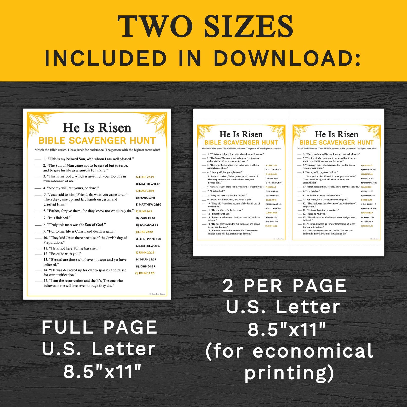 He is Risen Bible Scavenger Hunt Game | Easter Christian Printable ...