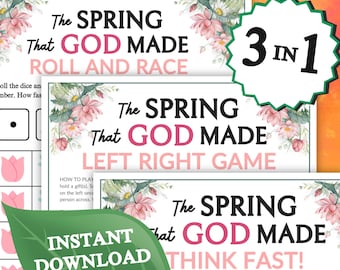 Der Frühling, den Gott machte Gruppenspiele BÜNDEL | Druckbare für Kirche Kinder Teenager Erwachsene, Sonntag Schule Dienst Familiengruppe Aktivität