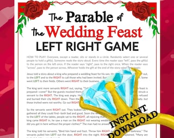 Das Gleichnis vom Hochzeitsfest Links Rechts Spiel | Druckbare für Kirche Kinder Teenager Erwachsene, Sonntag Schule Bibel Geschichte Gruppenaktivität