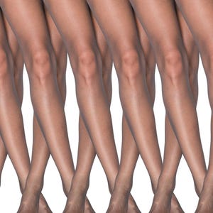 May include: A series of sheer, dark-toned pantyhose worn on legs, displayed in a repeating pattern against a plain white background. The hosiery features a semi-transparent, smooth texture that covers the legs from the upper thighs down to the feet.
