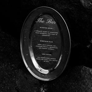 Letrero de barra de plata personalizado • Menú de cócteles • Letrero de bar para bodas • Menú de bebidas personalizado • Decoración minimalista moderna para bodas