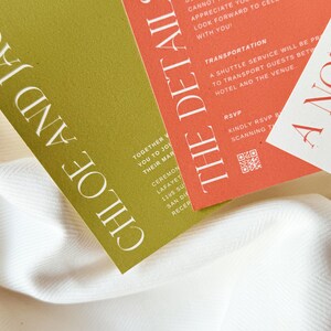 Modern Green Wedding Invitation Suite: Editable Canva Template (Digital Download) image 6