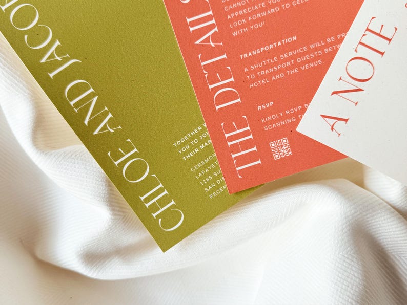 Modern Green Wedding Invitation Suite: Editable Canva Template (Digital Download) image 6