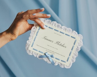 Tanner Fletcher | Digital + DIY Lace Invitation Template | Happily Ever After Collection