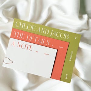 Modern Green Wedding Invitation Suite: Editable Canva Template (Digital Download) image 3