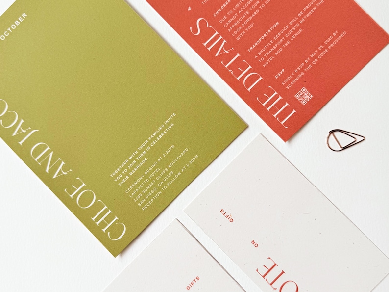 Modern Green Wedding Invitation Suite: Editable Canva Template (Digital Download) image 4