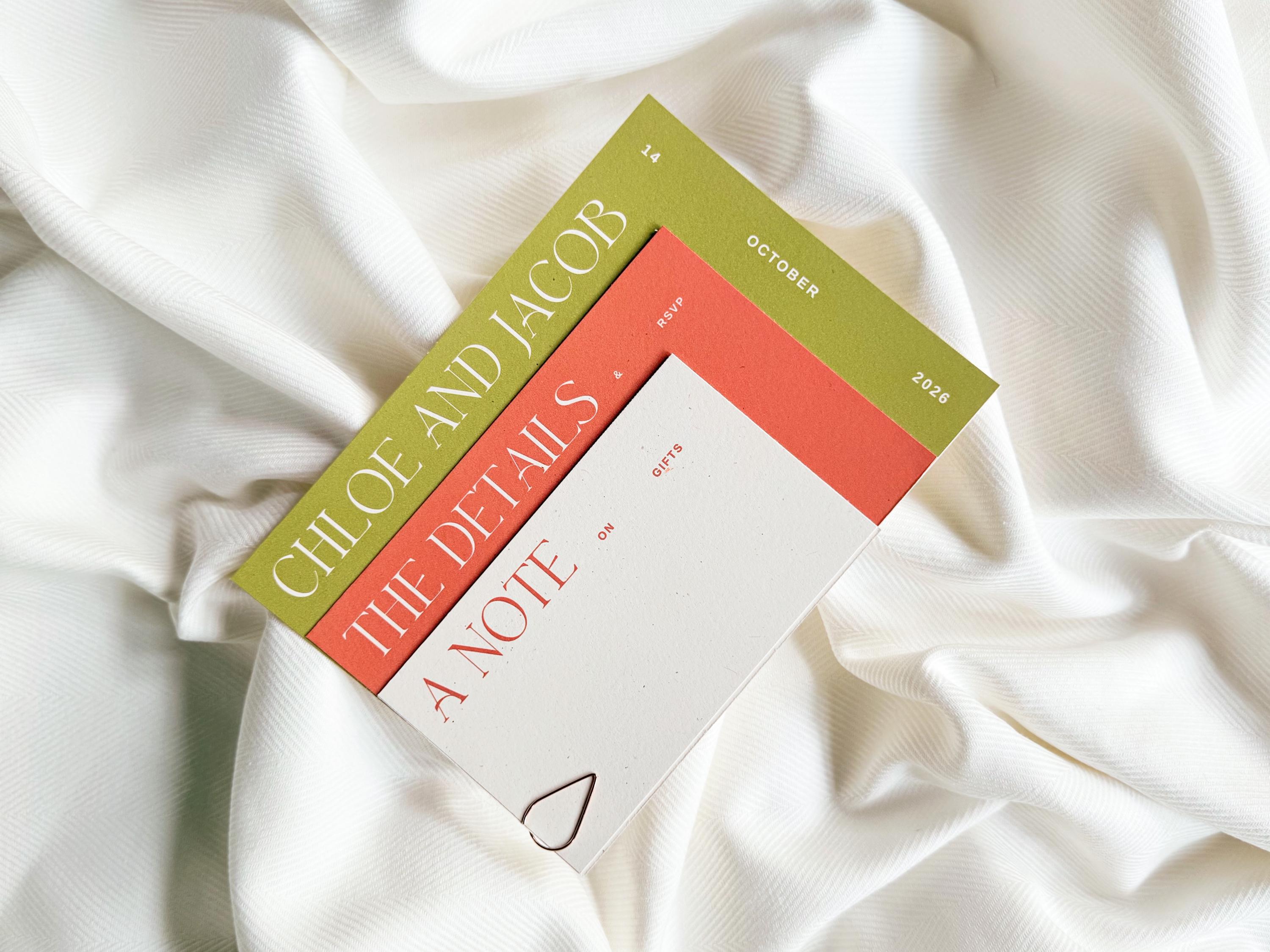 Modern Green Wedding Invitation Suite: Editable Canva Template (Digital Download)
