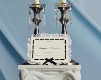 Tanner Fletcher | Lace & Ribbon Wedding Invitation | Happily Ever After Collection