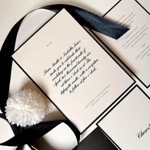 Minimalist Black & White Wedding Invitation Template | Elegant Modern Wedding Suite | Editable Canva Template