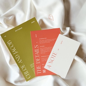 Modern Green Wedding Invitation Suite: Editable Canva Template (Digital Download) image 2