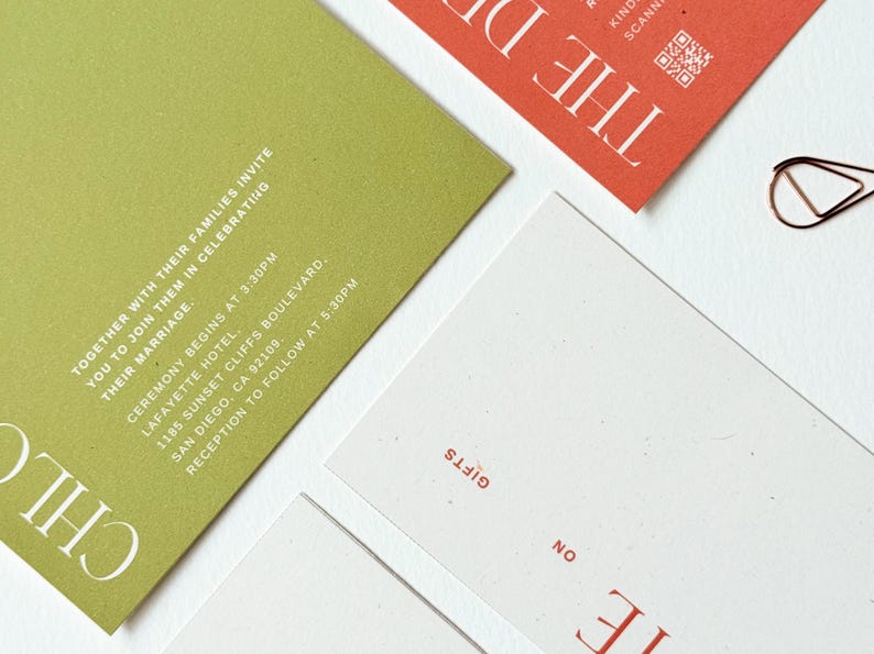 Modern Green Wedding Invitation Suite: Editable Canva Template (Digital Download) image 5