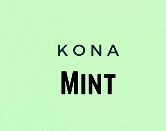Mint Solid Kona Cotton quilting fabric, Robert Kaufman Fabrics, solid color 1234, 100% Quilters Cotton K001-1234 Mint Green Fabric