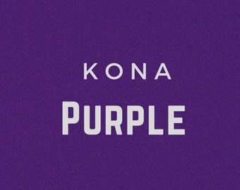 Purple Solid Kona Cotton quilting fabric, Robert Kaufman Fabrics, solid color 1301 100% Quilters Cotton K001-1301  Purple Fabric