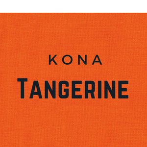 Tangerine Kona Cotton Solid Tangerine cotton quilting fabric Robert Kaufman Half Yard solid color 1370 100% Quilters Cotton K001-1370 image 1