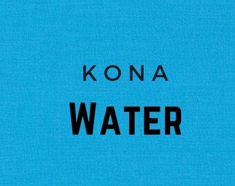 Water Solid Kona Cotton Fabric, Robert Kaufman Fabrics, K001-171,  Water Blue Fabric 100% Quilters Cotton color 171