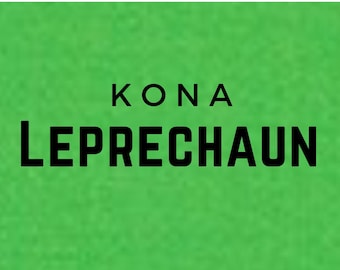 Leprechaun Solid Kona Cotton quilting fabric, Robert Kaufman Fabrics, solid color 411 100% Quilters Cotton K001-411 Leprechaun Green Fabric