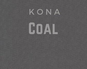 Coal gray Kona Cotton Solid cotton quilting fabric Robert Kaufman sold by Half Yard color 1080 100% Quilters Cotton K001-1080 Coal gray