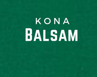 Balsam Solid Kona Cotton quilting fabric, Robert Kaufman Fabrics, solid color 1834 100% Quilters Cotton K001-1834 Balsam Green Fabric