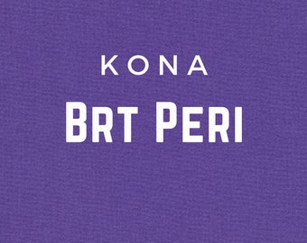 Brt Peri Solid Kona Cotton quilting fabric, Robert Kaufman Fabrics, solid color 1048 100% Quilters Cotton K001-1048 Brt Peri Purple Fabric
