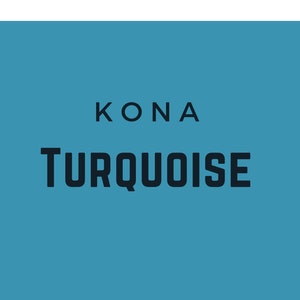 Turquoise Solid Kona Cotton Fabric, Robert Kaufman Fabrics, K001-1376,  Turquoise Blue Blue Fabric 100% Quilters Cotton color 1376