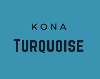 Turquoise Solid Kona Cotton Fabric, Robert Kaufman Fabrics, K001-1376,  Turquoise Blue Blue Fabric 100% Quilters Cotton color 1376