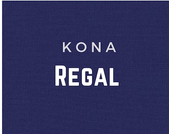 Regal Purple Blue Kona Cotton Solid Fabric 1/2 yard by Robert Kaufman, K001-415,  100% Quilters Cotton