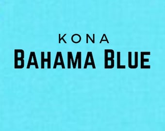 Bahama Blue Kona Cotton Solid Fabric 1/2 yard by Robert Kaufman, K001-1011,  100% Quilters Cotton