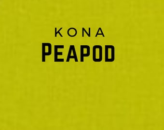 Peapod Solid Kona Cotton quilting fabric, Robert Kaufman Fabrics, solid color 414 100% Quilters Cotton K001-414 Peapod Green Fabric