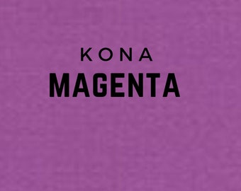 Magenta Purple Solid Kona Cotton quilting fabric, Robert Kaufman Fabrics, solid color 1214 100% Quilters Cotton K001-1214  Magenta Purple