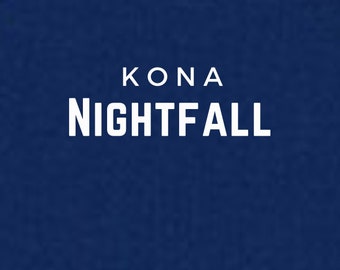 Nightfall Blue Kona Cotton Solid Fabric 1/2 yard by Robert Kaufman, K001-140,  100% Quilters Cotton
