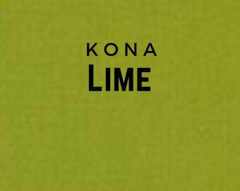 Lime Solid Kona Cotton quilting fabric, Robert Kaufman Fabrics, solid color 1192 100% Quilters Cotton K001-1192 Lime Green Fabric