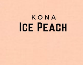 Kona Solid Ice Peach fabric, Robert Kaufman, sold by Half Yard, 100% Quilters Cotton color K001-1176, an orange fabric
