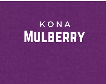 Mulberry Purple Solid Kona Cotton quilting fabric, Robert Kaufman Fabrics, solid color 80 100% Quilters Cotton K001-80  Mulberry Purple