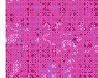 Dahlia Sun Print 2020 Menangerie Pattern by Alison Glass 1/2 yd, a great blender fabric - Sunprint by Andover Fabrics 9387-P