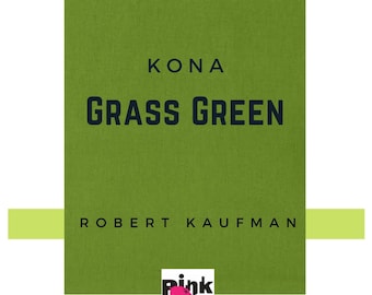 Kona Cotton Grass Green cotton quilting fabric, Robert Kaufman, sold by Half Yard, solid color 1703, 100% Quilters Cotton K001-1703