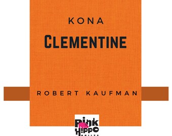 Kona Solid Clementine Orange fabric, Robert Kaufman, sold by Half Yard, 100% Quilters Cotton color K001-1839